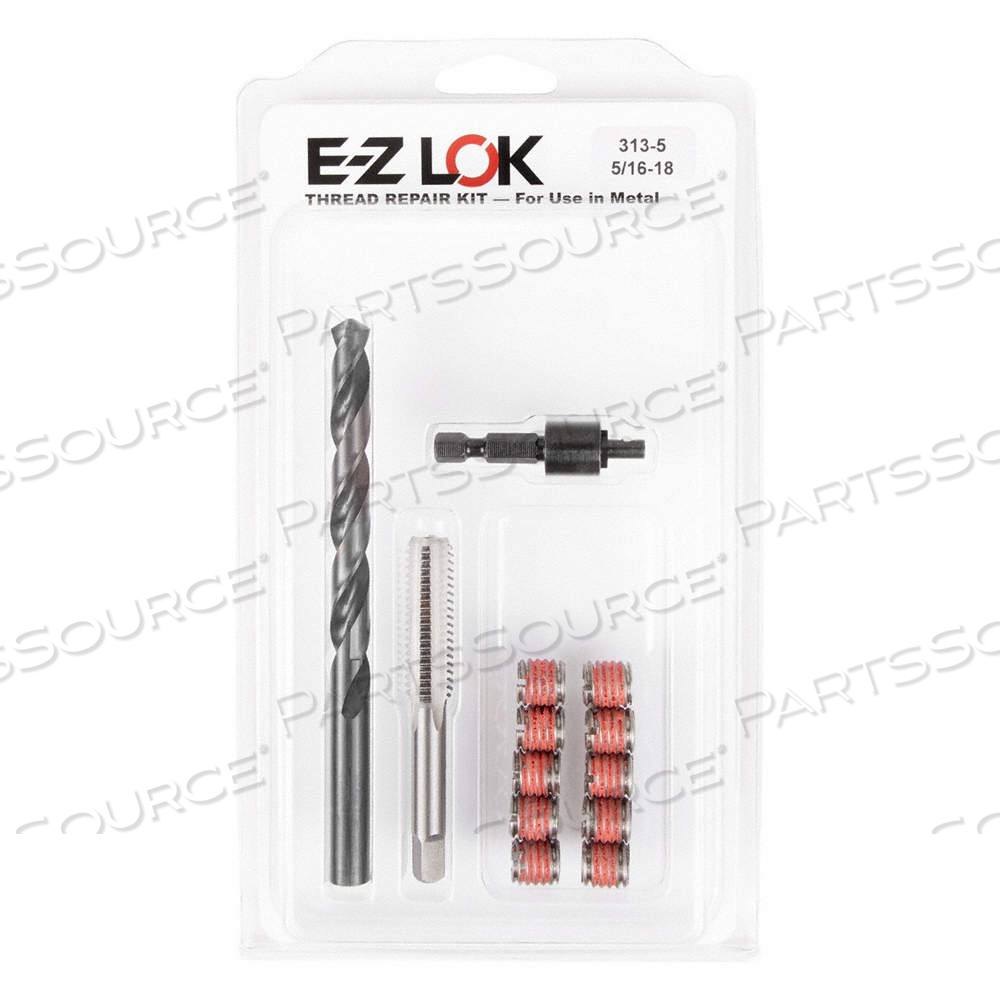 SELF LOCKING THREAD INSERT, THIN WALL, 5/16"-18 INT THRD SZ, 7/16"-20 EXT THRD SZ by Approved Vendor