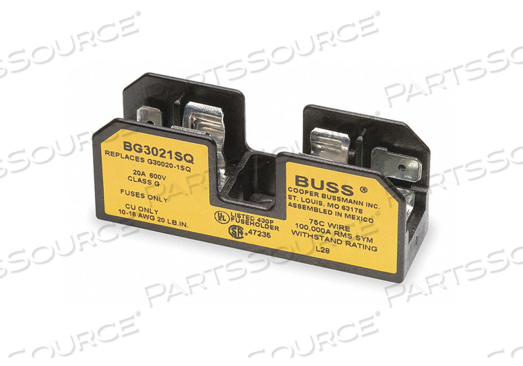 FUSE BLOCK 20A G 1 POLE by Cooper Bussmann FUSE BLOCK 20A G 1 POLE by Cooper Bussmann