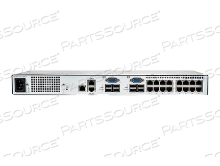AVOCENT AUTOVIEW AV3216, KVM SWITCH, 16 X KVM PORT(S), 2 LOCAL USERS, 1 IP USER, FRONT TO BACK AIRFLOW, RACK-MOUNTABLE, AC 100, 240 V by Vertiv