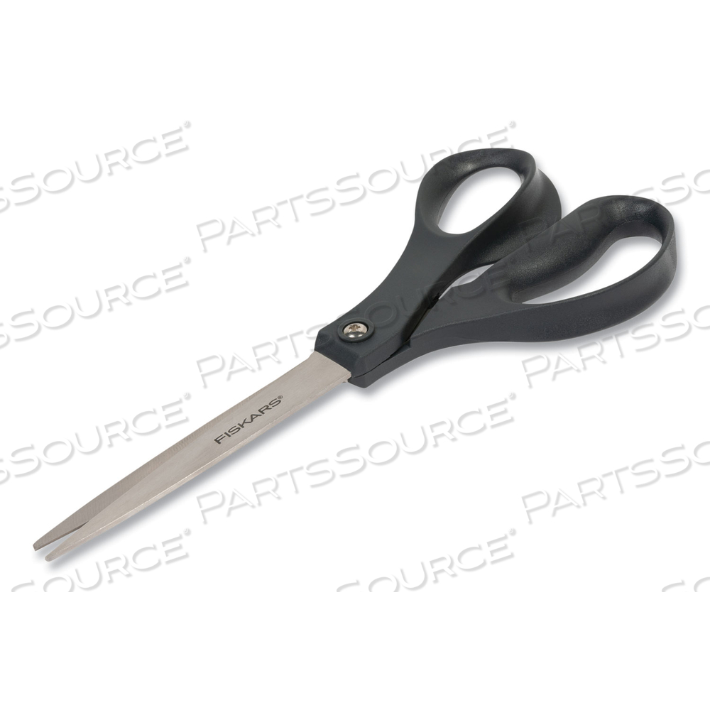 EVERYDAY SCISSORS, 8" LONG, 3.25" CUT LENGTH, BLACK STRAIGHT HANDLE by Fiskars