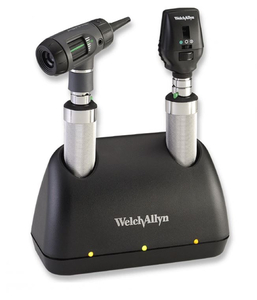 3.5V DIAGNOSTIC SET WITH COAXIAL LED OPHTHALMOSCOPE, MACROVIEW BASIC LED OTOSCOPE, UNIVERSAL DESK CHARGER, (2) NICAD HANDLES FOR PRIMARY EXA by Welch Allyn Inc.