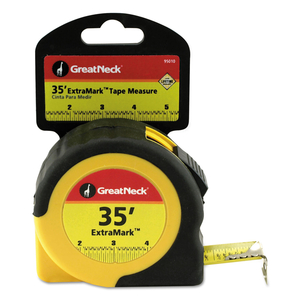EXTRAMARK TAPE MEASURE, 1" X 35 FT, STEEL, YELLOW/BLACK by Great Neck