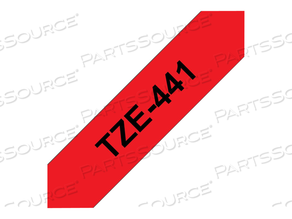 LAMINATED ADHESIVE TAPE, RED, BLACK LEGEND, 3/4 IN X 26.2 FT by Brother