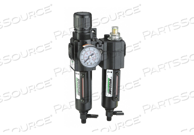 FILTER/REGULATOR/LUBRICATOR, AIR INLET SIZE 1/4 IN, AIR INLET TYPE NPT, MAXIMUM FLOW RATE 51 CFM, MAXIMUM OPERATING PRESSURE 250 PSI, FILTER by Speedaire FILTER/REGULATOR/LUBRICATOR, AIR INLET SIZE 1/4 IN, AIR INLET TYPE NPT, MAXIMUM FLOW RATE 51 CFM, MAXIMUM OPERATING PRESSURE 250 PSI, FILTER by Speedaire