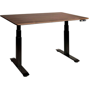 AIRLIFT S3 ELECTRIC HEIGHT ADJUST DESK - 54"W X 28"D X 25.6"-51.4"H - WALNUT WITH BLACK FRAME by Seville Classics