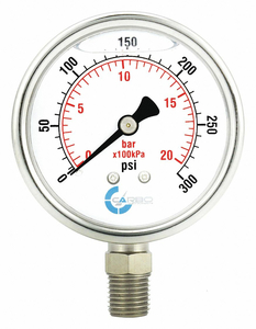 PRESSURE GAUGE LIQUID FILLED 2 300 PSI by Carbo Instruments