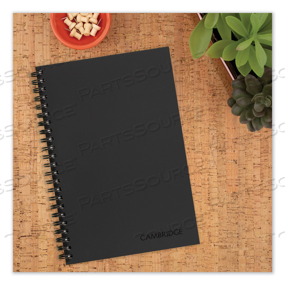 WIREBOUND BUSINESS NOTEBOOK, 1 SUBJECT, WIDE/LEGAL RULE, BLACK COVER, 8 X 5, 80 SHEETS by Cambridge WIREBOUND BUSINESS NOTEBOOK, 1 SUBJECT, WIDE/LEGAL RULE, BLACK COVER, 8 X 5, 80 SHEETS by Cambridge