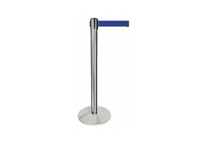 BARRIER POST SILVER POST BLUE BELT by Queueway