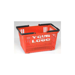TALL PLASTIC SHOPPING BASKET WITH PLASTIC HANDLE 19 LITER 16"L X 12"W X 10"H, ORANGE by Good L Corporation TALL PLASTIC SHOPPING BASKET WITH PLASTIC HANDLE 19 LITER 16"L X 12"W X 10"H, ORANGE by Good L Corporation