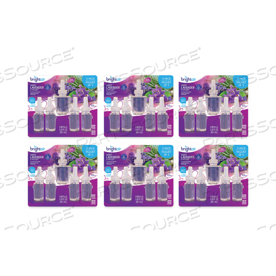 ELECTRIC SCENTED OIL AIR FRESHENER REFILL, SWEET LAVENDER AND VIOLET, 0.67 OZ BOTTLE by Bright Air ELECTRIC SCENTED OIL AIR FRESHENER REFILL, SWEET LAVENDER AND VIOLET, 0.67 OZ BOTTLE by Bright Air