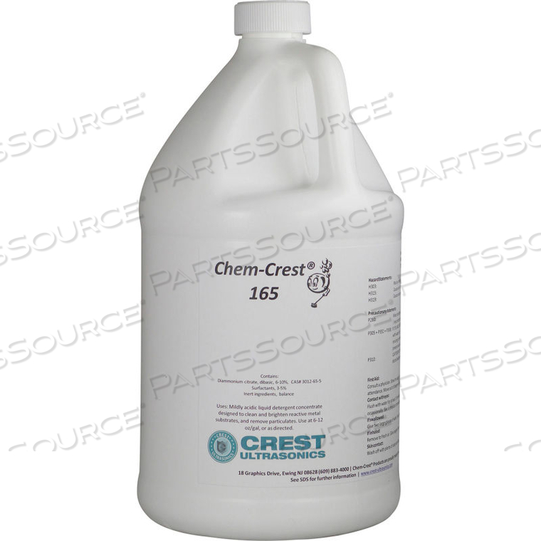 CHEM CREST 165 CITRIC ACID WASH SOLUTION - 4 X 1 GALLON BOTTLE - CREST ULTRASONIC by Crest Ultrasonics CHEM CREST 165 CITRIC ACID WASH SOLUTION - 4 X 1 GALLON BOTTLE - CREST ULTRASONIC by Crest Ultrasonics