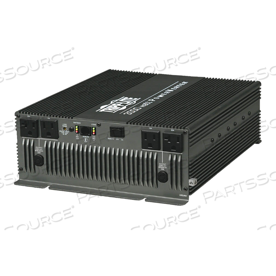 COMPACT INVERTER 3000W 12V DC TO 120V AC 4 OUTLETS 2X 5-15R 2X 5 by Tripp Lite