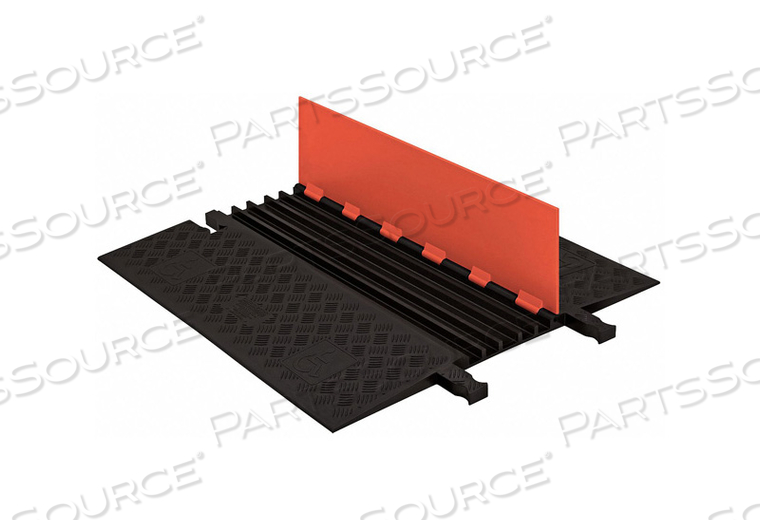 GUARD DOG LOW PROFILE, 5 CH - ORANGE LID/BLACK BASE - ADA RAMPS by Checkers