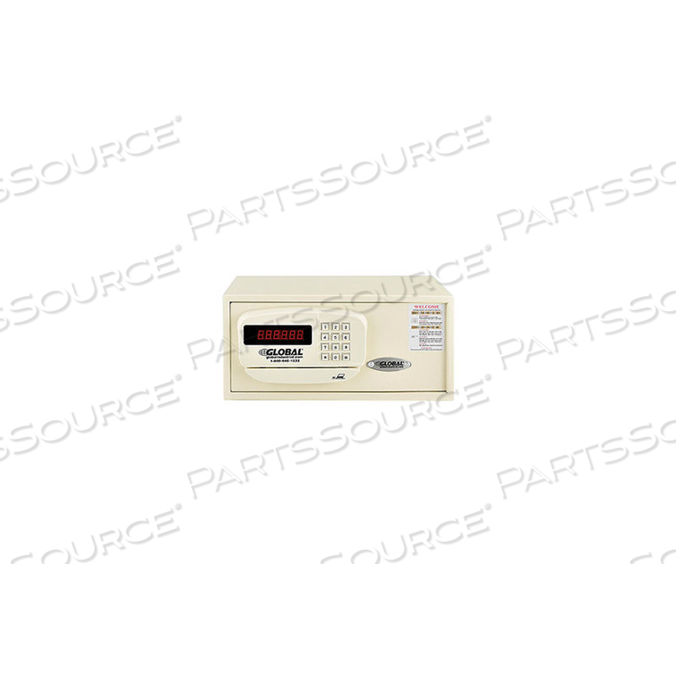 PERSONAL HOTEL SAFE ELECTRONIC LOCK W/CARD SLOT 15WX10DX7H KEYED ALIKE, WHT by Ningbo Safewell - Ningbo