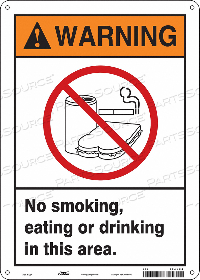 SAFETY SIGN 10 W 14 H 0.032 THICKNESS 