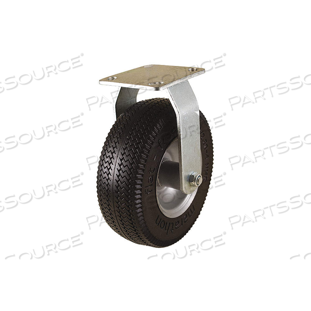 PLATE CASTER WITH FLAT-FREE WHEELS, 8 1/2 IN WHEEL DIA., 275 LB, RIGID CASTER by Approved Vendor