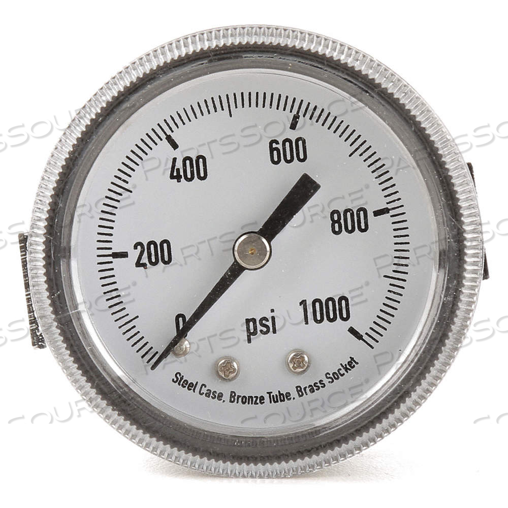 PANEL-MOUNT PRESSURE GAUGE, U-CLAMP, 0 TO 1,000 PSI, 2 IN DIAL, 1/8 IN NPT MALE by Approved Vendor PANEL-MOUNT PRESSURE GAUGE, U-CLAMP, 0 TO 1,000 PSI, 2 IN DIAL, 1/8 IN NPT MALE by Approved Vendor
