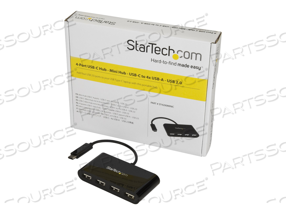 ADDS FOUR USB 2.0 PORTS TO A USB TYPE C OR THUNDERBOLT 3 LAPTOP SUCH AS YOUR MAC by StarTech.com Ltd.
