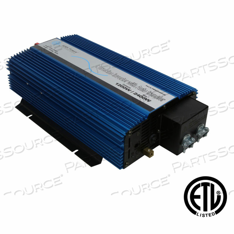 1200 PURE SINE INVERTER W/ TRANSFER SWITCH ETL CERT TO UL458 STD HRDWIRE 