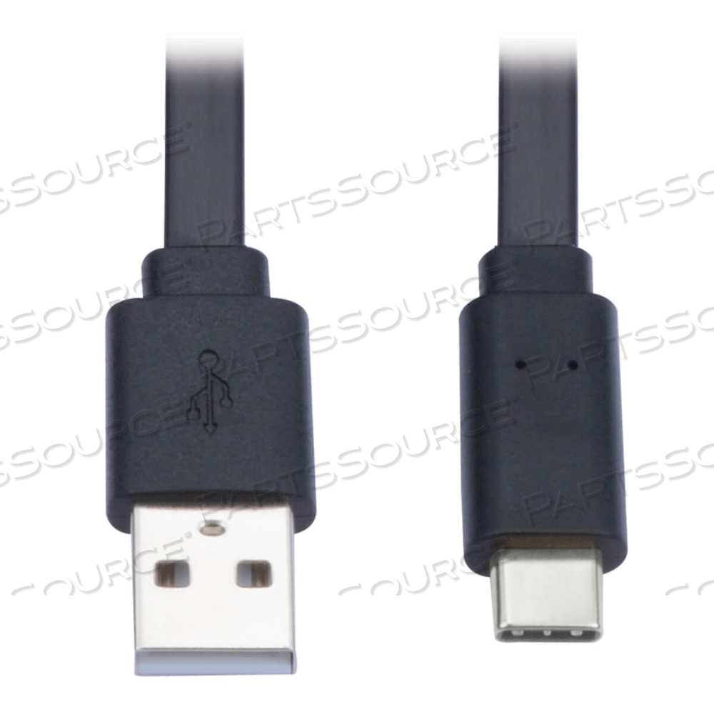 USB-A TO USB C CABLE FLAT USB 2.0 M/M THUNDERBOLT 3 BLACK 3FT by Tripp Lite