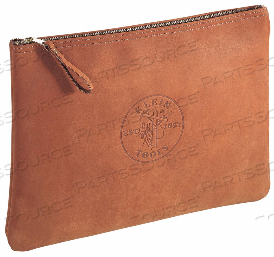 CONTRACTOR'S ZIPPER PORTFOLIO, LEATHER, BROWN, 12" X 17" by Klein Tools