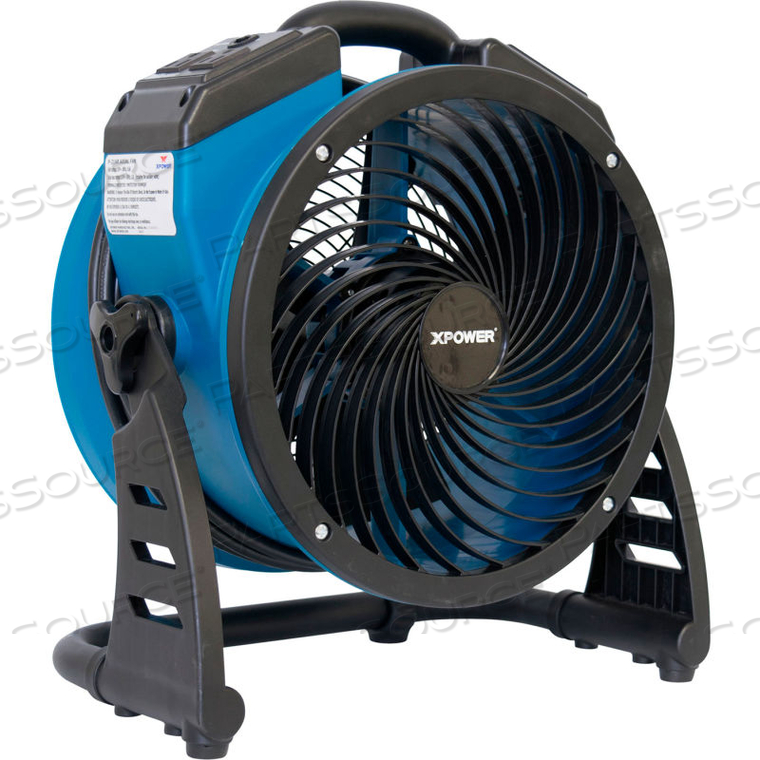 1100 CFM 4 SPEED INDUSTRIAL AXIAL AIR MOVER, BLOWER, FAN WITH BUILD-IN POWER OUTLETS by Xpower Manufacure, Inc 1100 CFM 4 SPEED INDUSTRIAL AXIAL AIR MOVER, BLOWER, FAN WITH BUILD-IN POWER OUTLETS by Xpower Manufacure, Inc