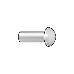 SOLID RIVET,1/2 IN L,DOME, INCH, DOME, 0.1563 IN SHANK DIA, 39/64 IN OVERALL LG, STEEL by Approved Vendor