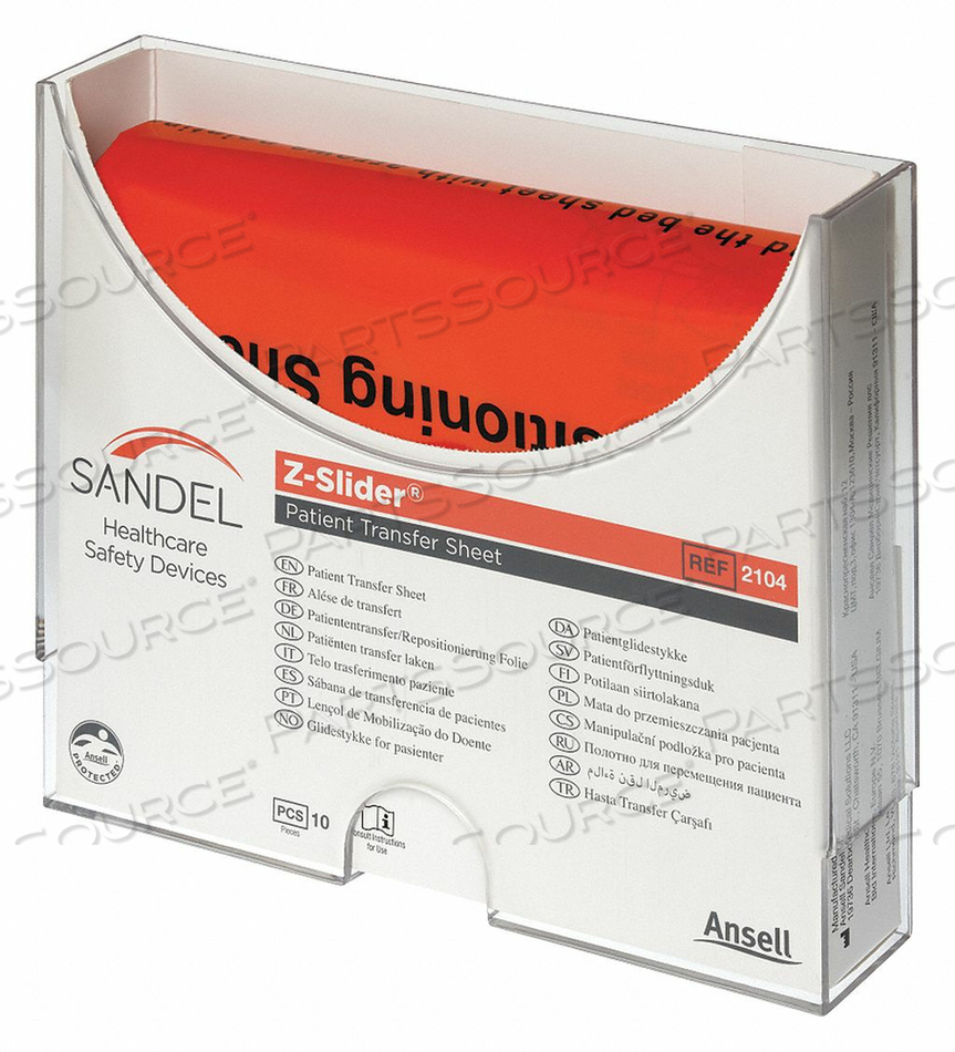 WALL MOUNT HOLDER CLEAR 11-1/2 L PK5 by Sandel Medical Industries