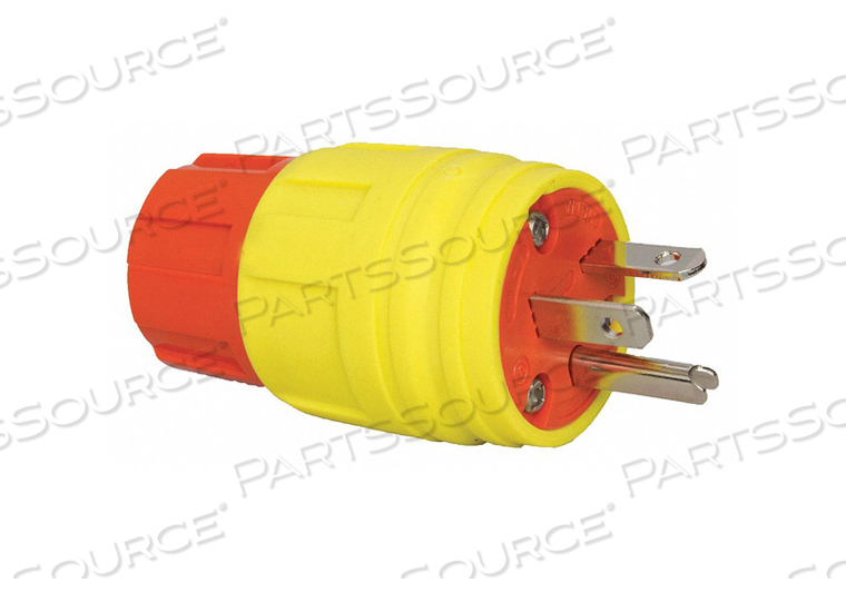 PLUG INDUSTRIAL 5-20P 20A 125VAC YELLOW by Ericson Manufacturing Co.