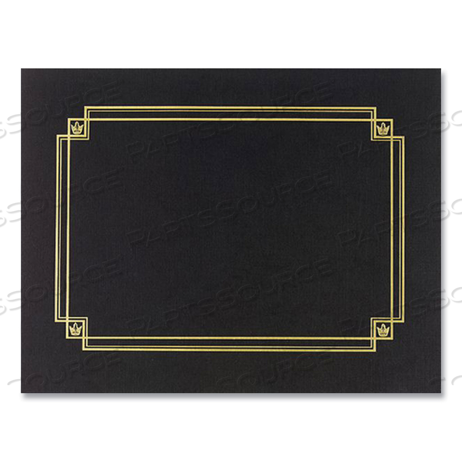 PREMIUM TEXTURED CERTIFICATE HOLDER, 12.65 X 9.75, BLACK by Great Papers