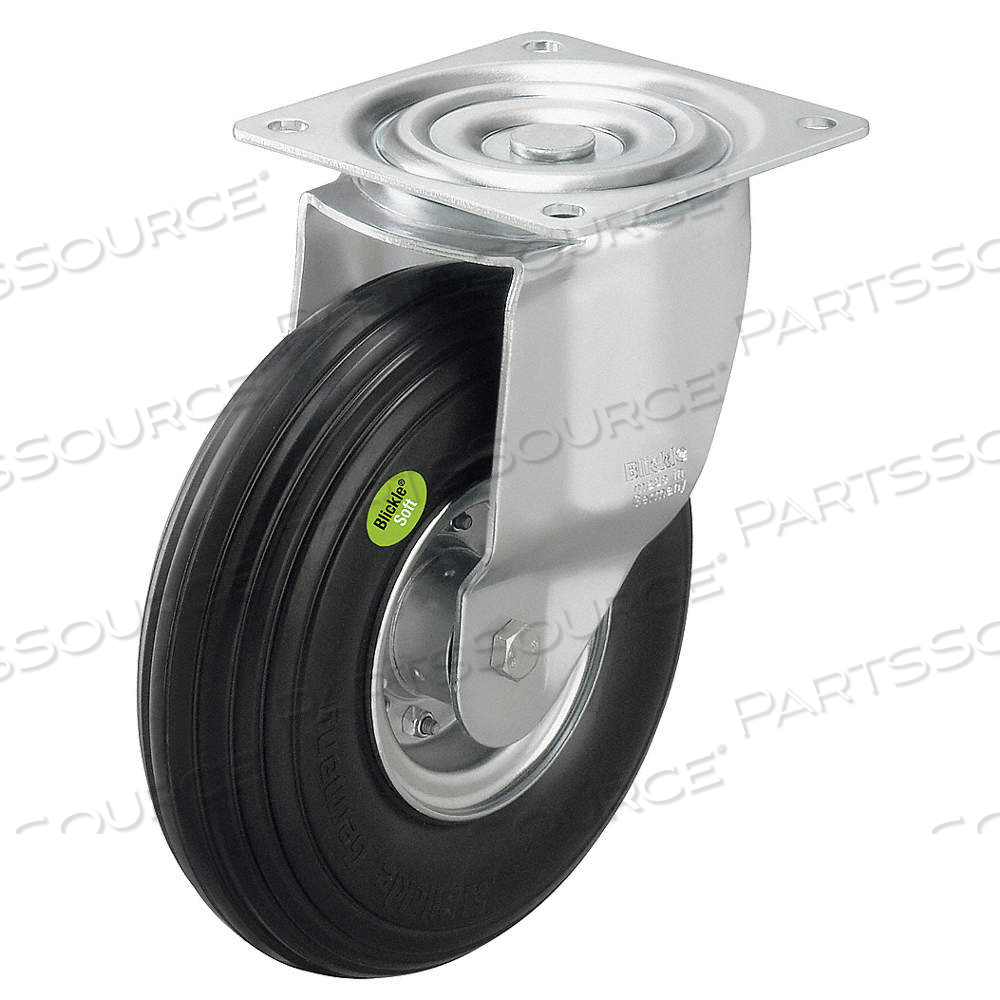 PLATE CASTER WITH FLAT-FREE WHEELS, 10 1/4 IN WHEEL DIA., 440 LB, SWIVEL CASTER by Approved Vendor PLATE CASTER WITH FLAT-FREE WHEELS, 10 1/4 IN WHEEL DIA., 440 LB, SWIVEL CASTER by Approved Vendor