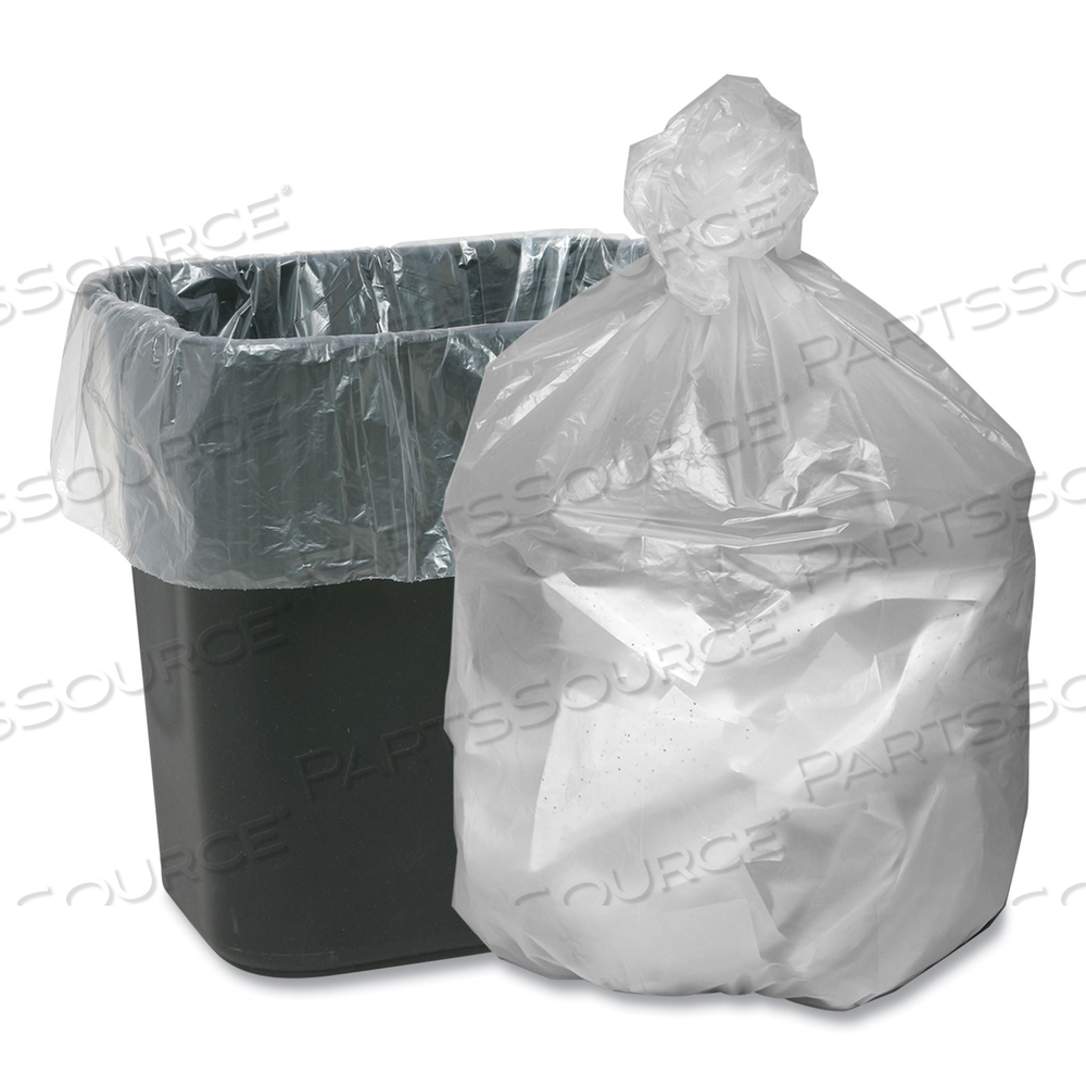 CAN LINERS, 7 TO 10 GAL, 7.87 MIC, 24" X 24", NATURAL, 25 BAGS/ROLL by Ultra Plus CAN LINERS, 7 TO 10 GAL, 7.87 MIC, 24" X 24", NATURAL, 25 BAGS/ROLL by Ultra Plus