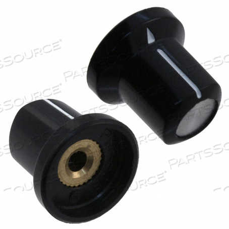SWITCH KNOB, PLASTIC, BLACK, 0.126 IN SHAFT, 0.57 IN X 0.65 IN by Digi-Key