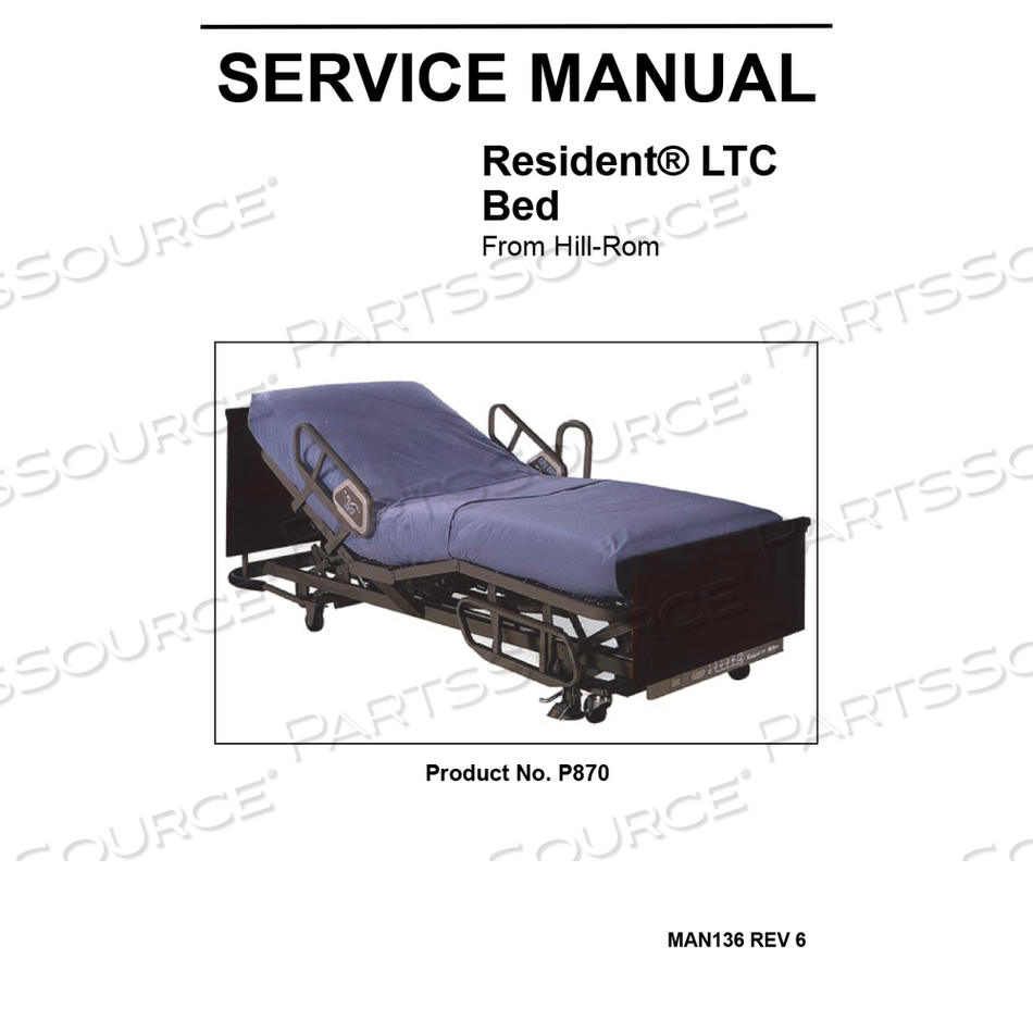 SERV.MAN-RESIDENT LTC BED by Hillrom