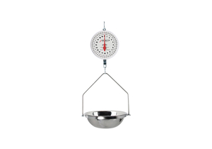 HANGING DIAL SCALE, 40 LB, FISH PAN, LARGE 8 IN DOUBLE DIAL by Detecto Scale / Cardinal Scale