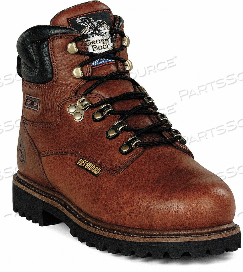 6 WORK BOOT 9 WIDE BROWN STEEL PR by Georgia Boot