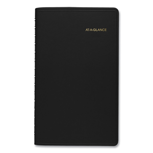 WEEKLY BLOCK FORMAT APPOINTMENT BOOK RULED FOR HOURLY APPOINTMENTS, 8.5 X 5.5, GRAINED BLACK COVER, 12-MONTH(JAN TO DEC):2023 by At-A-Glance