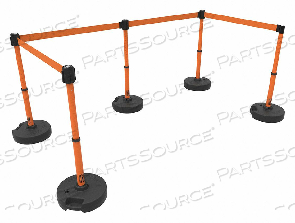 PLUS BARRIER SET X5 BLANK ORANGE BANNER by Banner Stakes PLUS BARRIER SET X5 BLANK ORANGE BANNER by Banner Stakes