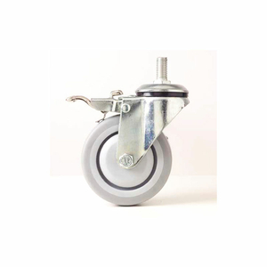 TOTAL LOCK STEM SWIVEL CASTER - SOFT RUBBER 3" DIA. - 125 LB. CAPACITY by Fairbanks Scale