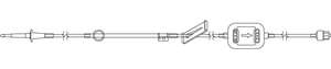 STRIPED MICROBORE SET, 7 ML PRIMING, YELLOW, 85 IN by CME America