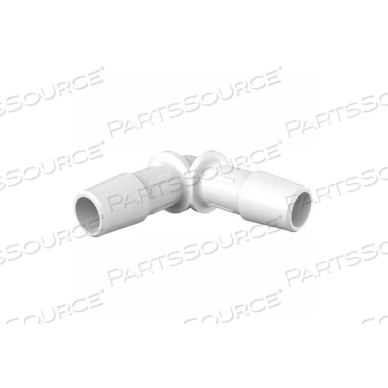 3/8" BARBED EQUAL 90 DEGREE ELBOW, WHITE NYLON 