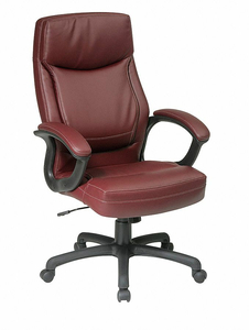 EXEC CHAIR LEATHER BURGNDY 19-21 SEAT HT by Office Star EXEC CHAIR LEATHER BURGNDY 19-21 SEAT HT by Office Star
