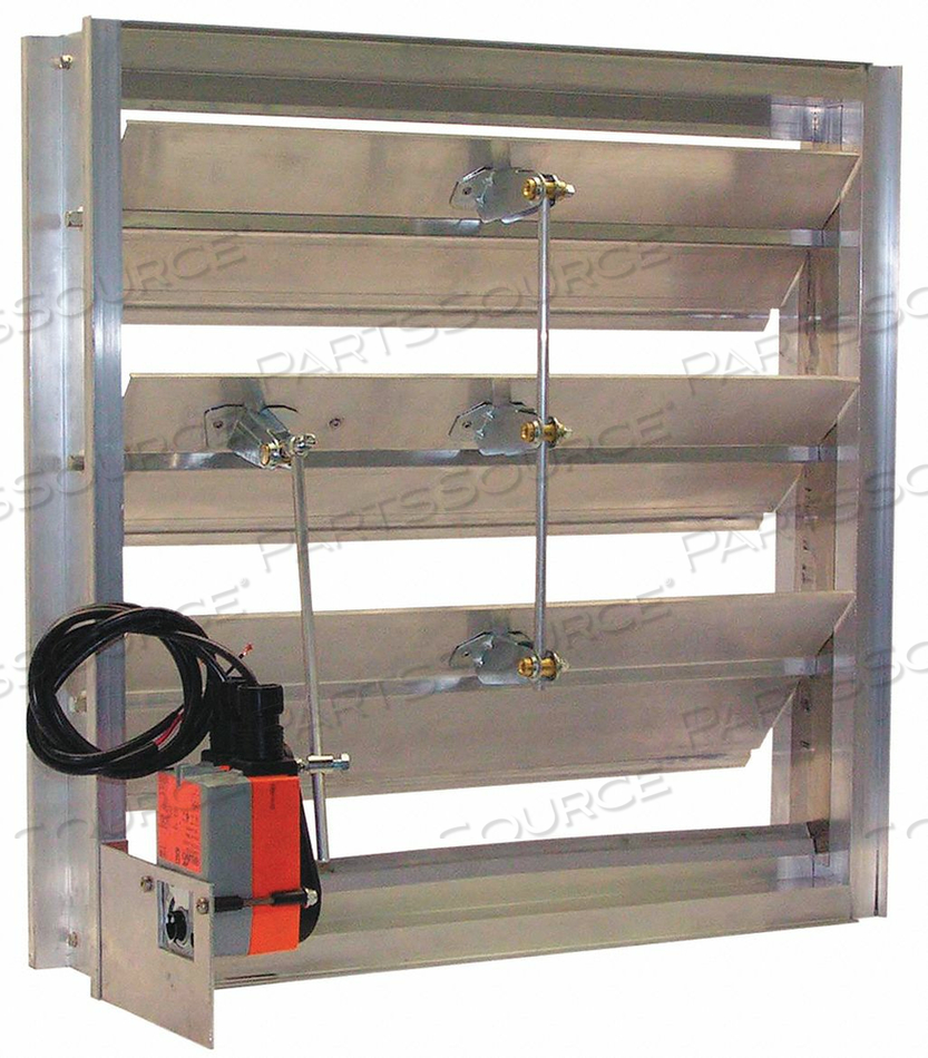 HAT CHANNEL MOTORIZED DAMPER 100-240V by DAYTON ELECTRIC MANUFACTURING CO