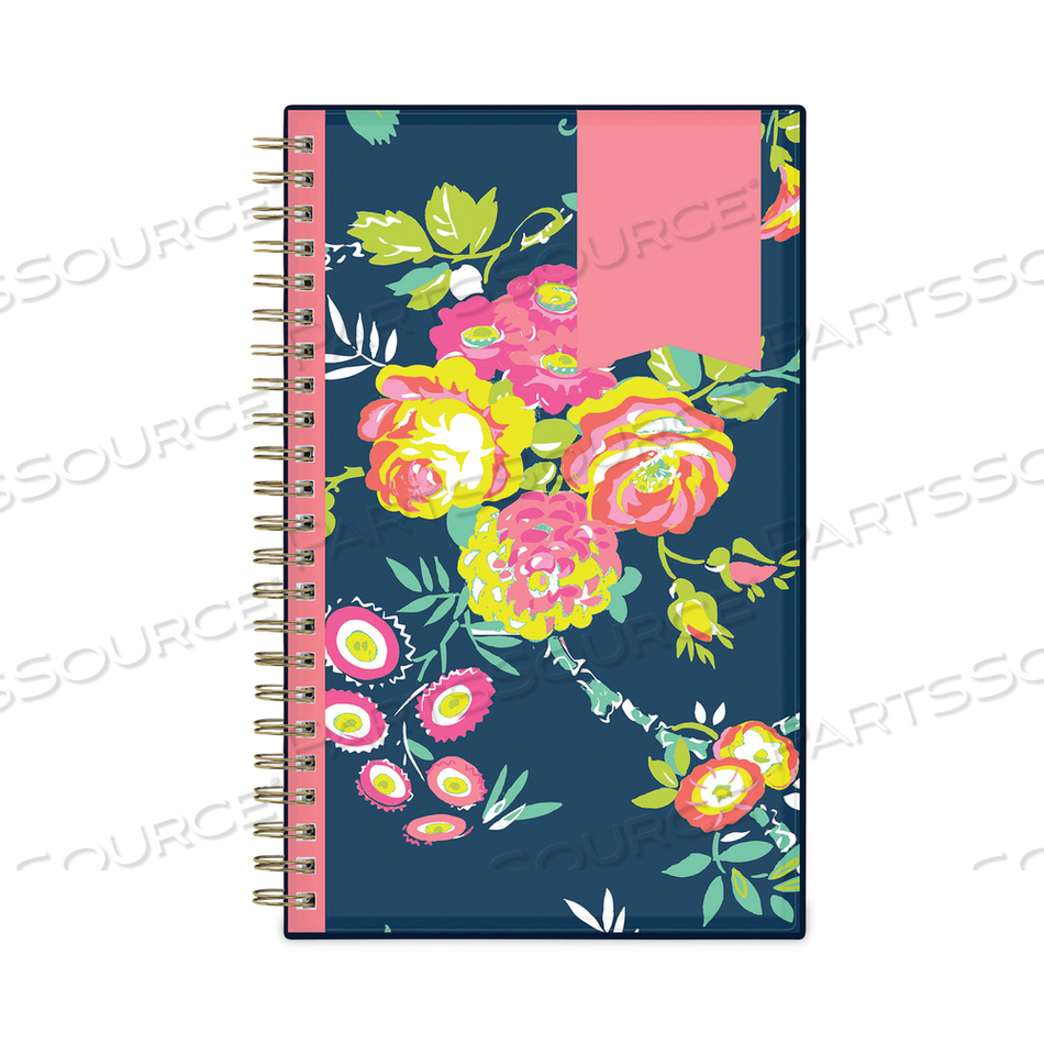 DAY DESIGNER PEYTON CREATE-YOUR-OWN COVER WEEKLY/MONTHLY PLANNER, FLORAL, 8 X 5, NAVY, 12-MONTH (JULY-JUNE): 2022 TO 2023 