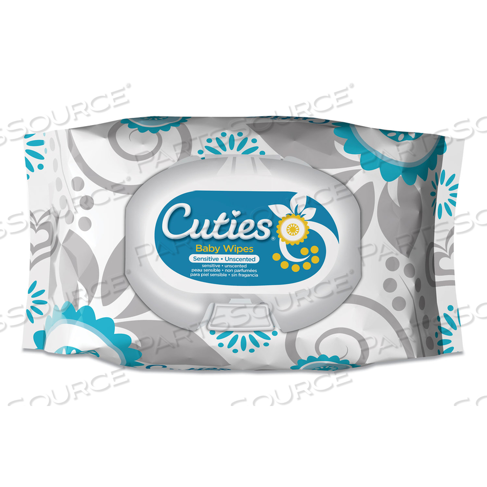 PREMIUM WIPES, UNSCENTED, 72 WIPES/PACK by Cuties
