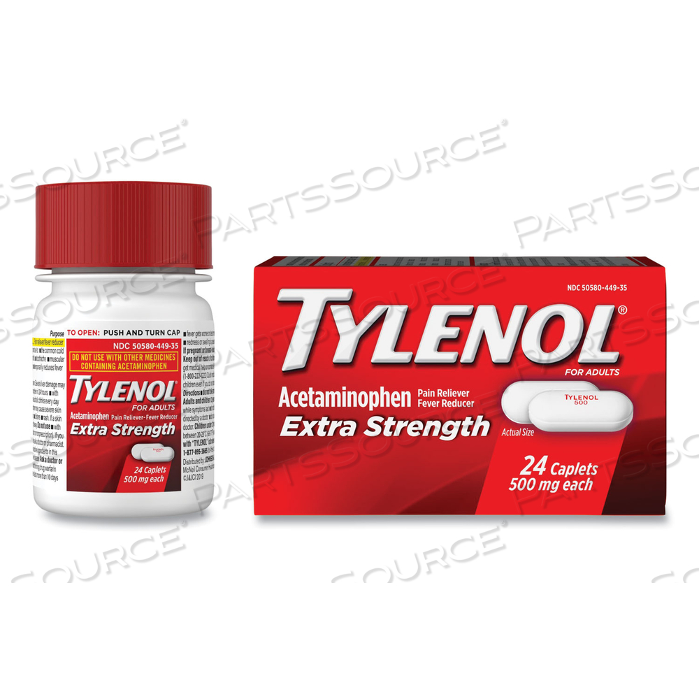 EXTRA STRENGTH PAIN RELIEVER CAPLETS, 24 CAPLETS by Tylenol