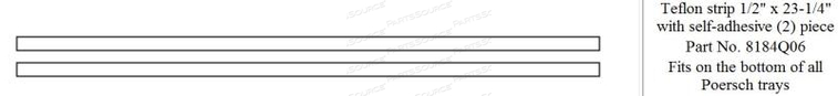 TEFLON STRIP, TRAY, 1/2 IN X 23-1/4 IN by Poersch Metal Manufacturing Co.