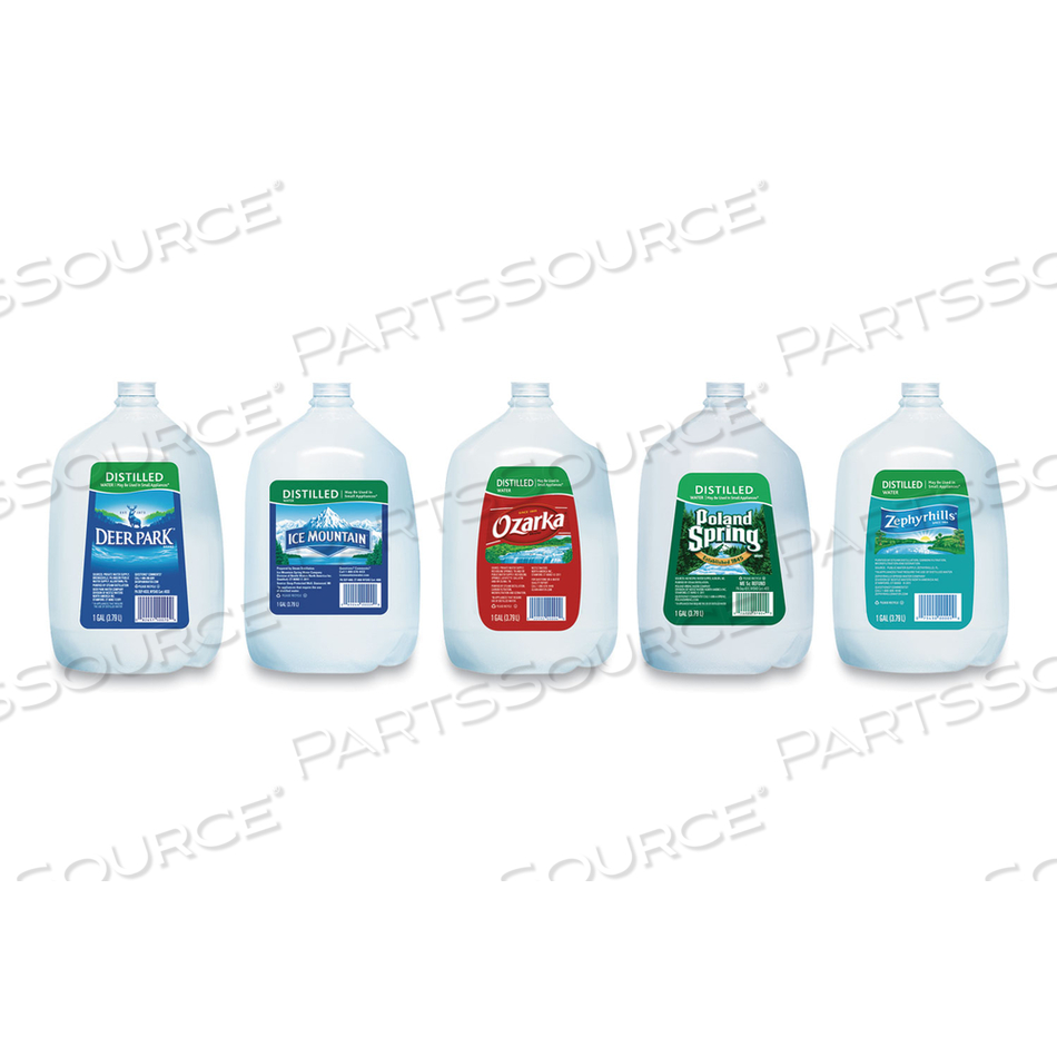 DISTILLED WATER, 1 GAL BOTTLE, 6 BOTTLES/CARTON, 36 CARTONS/PALLET 