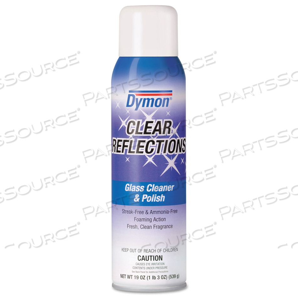 CLEAR REFLECTIONS MIRROR AND GLASS CLEANER, 20 OZ AEROSOL SPRAY by Dymon CLEAR REFLECTIONS MIRROR AND GLASS CLEANER, 20 OZ AEROSOL SPRAY by Dymon