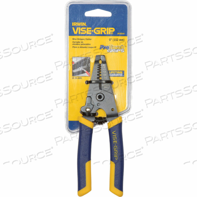 VISE-GRIP 6" WIRE STRIPPER/CUTTER W/ PROTOUCH GRIPS by IRWIN Tools VISE-GRIP 6" WIRE STRIPPER/CUTTER W/ PROTOUCH GRIPS by IRWIN Tools